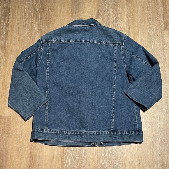 Talbots Petites Denim Jacket Blue Button Front Casual Classic Women's P - Picture 3 of 7